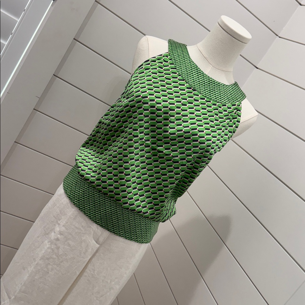 Etcetera 95% Silk Printed Sleeveless Top – Size 2